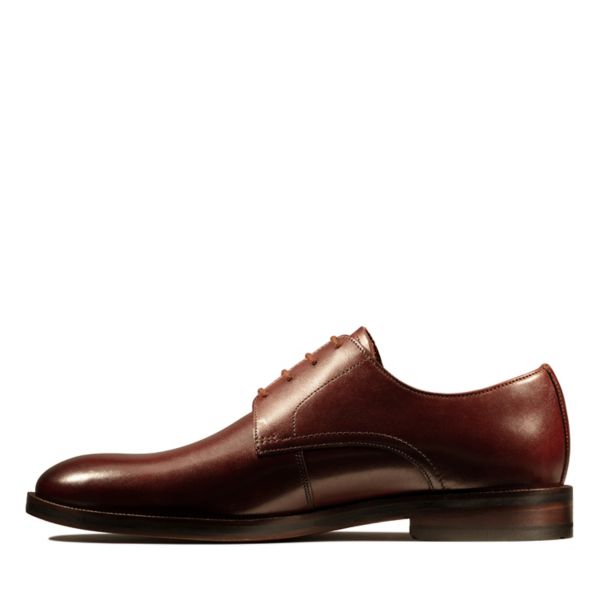 Clarks Mens Oliver Lace Wide Fit Shoes Brown | CA-3510297